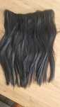 Czarne włosy naturalne hairband, hairtalk extensions na żyłce 40 cm