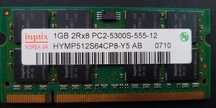 Pamięć RAM do laptopa DDR2 1GB 667MHz PC5300 HYNIX HYMP512S64CP8-Y5