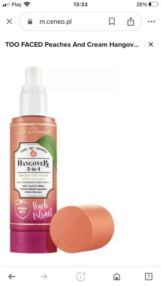 TOO FACED Hangover Spray utrwala do makijażu 120ml