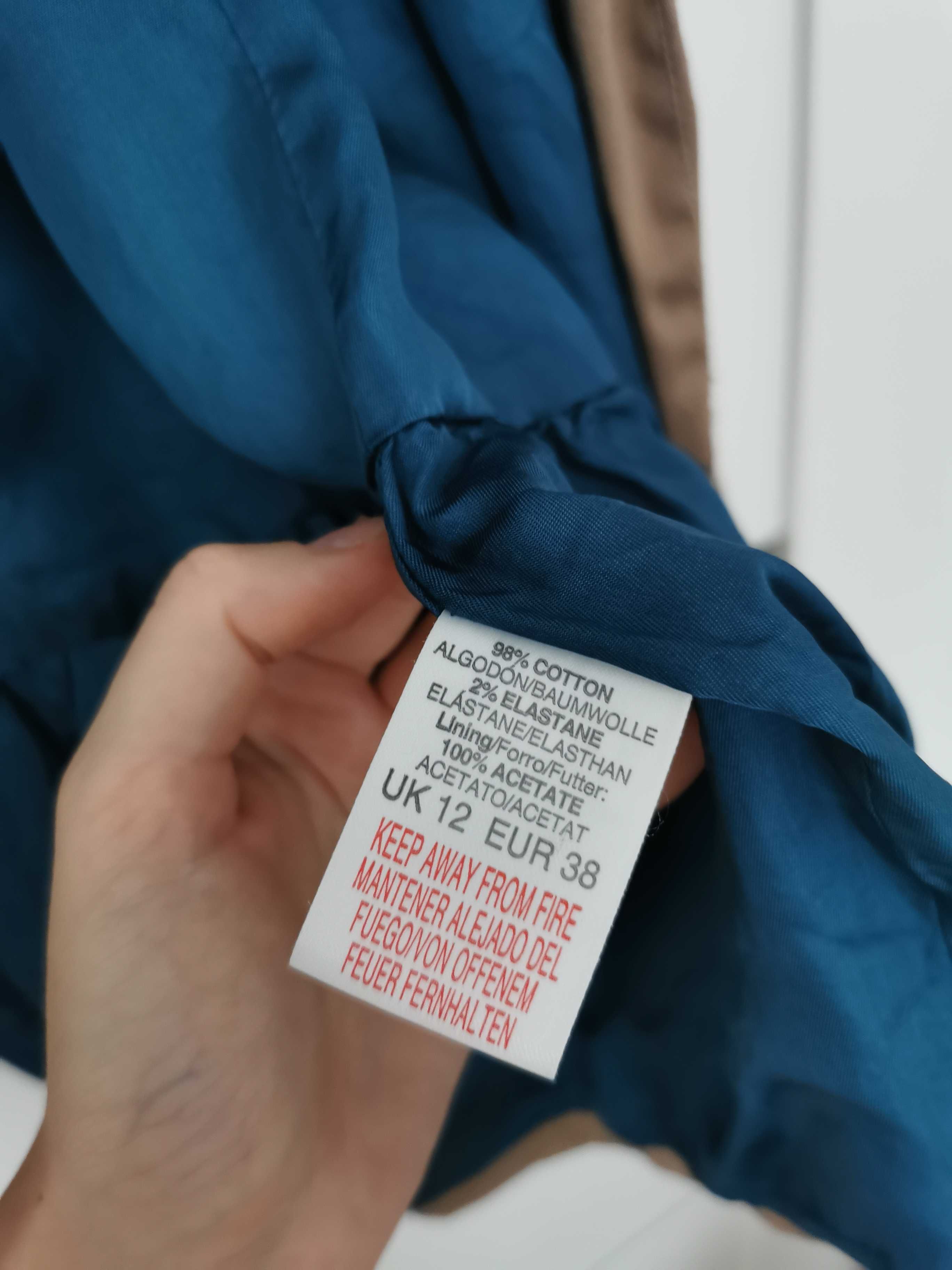 Kurtka płaszczyk parka damska vintage khaki L 40 River Island