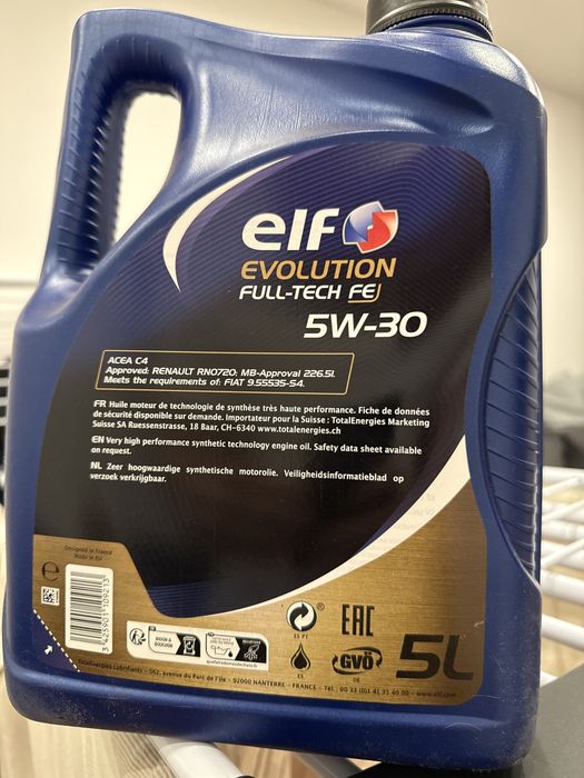 Olej 5L 5w30 elf evolution full-tech fe