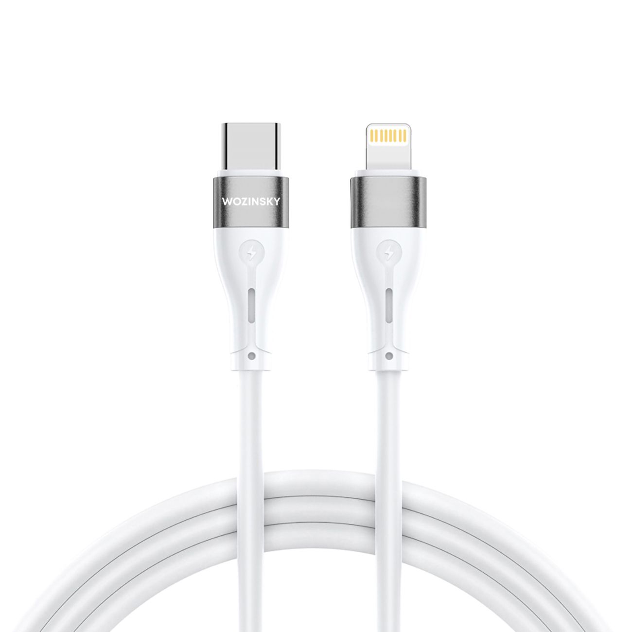 kabel przewód do iphone usb-c - lightning pd 27w 2m biały