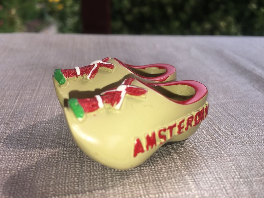 Magnes na lodówkę holenderskie chodaki, wiatraki Amsterdam Holandia