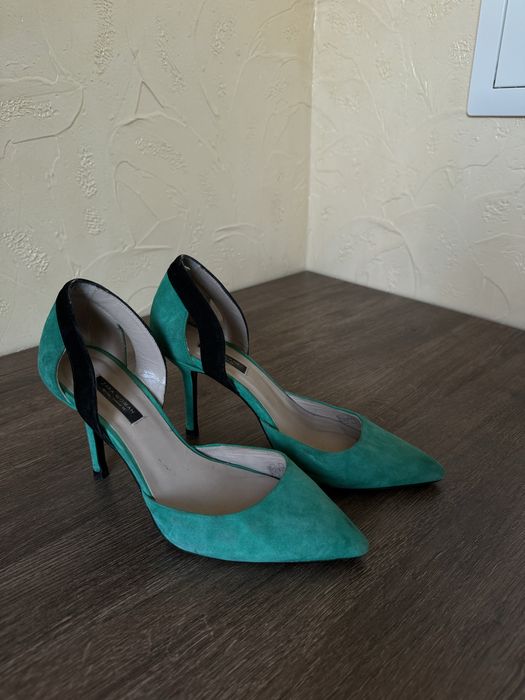 Туфлі лодочки туфли натураьна замша замшевые zara 38р