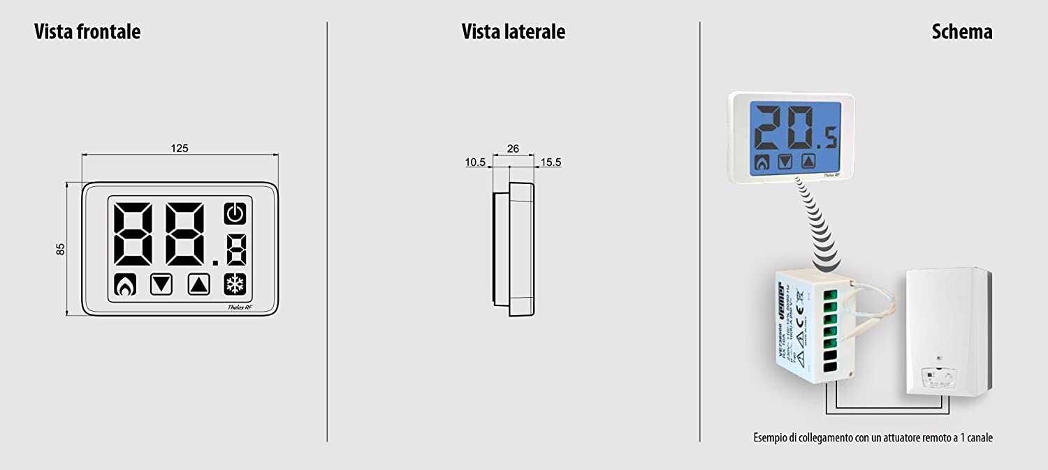 Vemer Thalos termostat, ekran dotykowy, zdalne sterowanie, VE483400