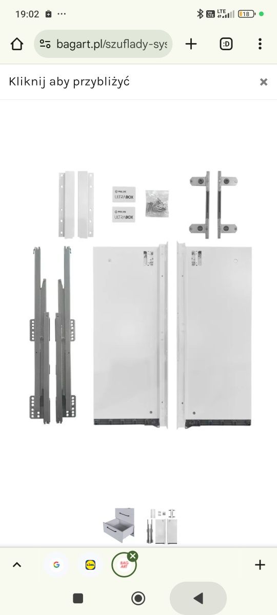 System do Szuflady REJS ULTRA BOX H-199 L-550
