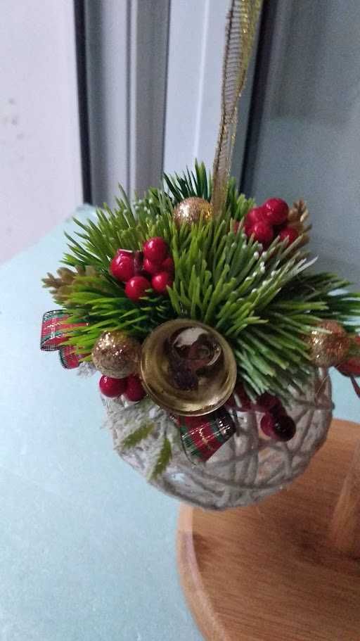 Декорированный шар на елку