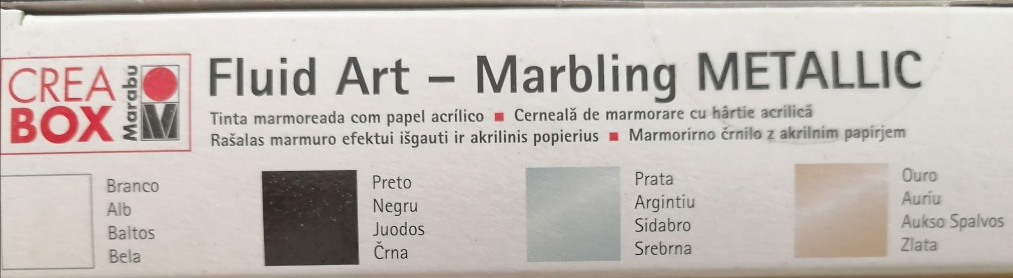 Kit de tinta marmoreada e papel acrílico Novo
