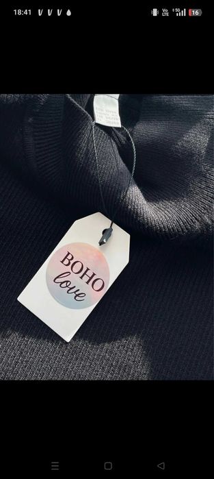 Mega piękna nowa sukienka czarna S/M 70% wiskoza