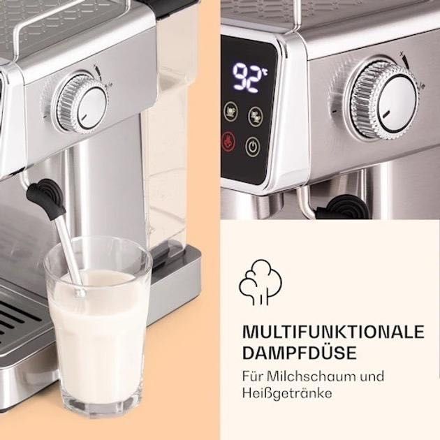 Эспрессо кофемашина  Libeica 19 бар,1350Вт(стальная, серебро)