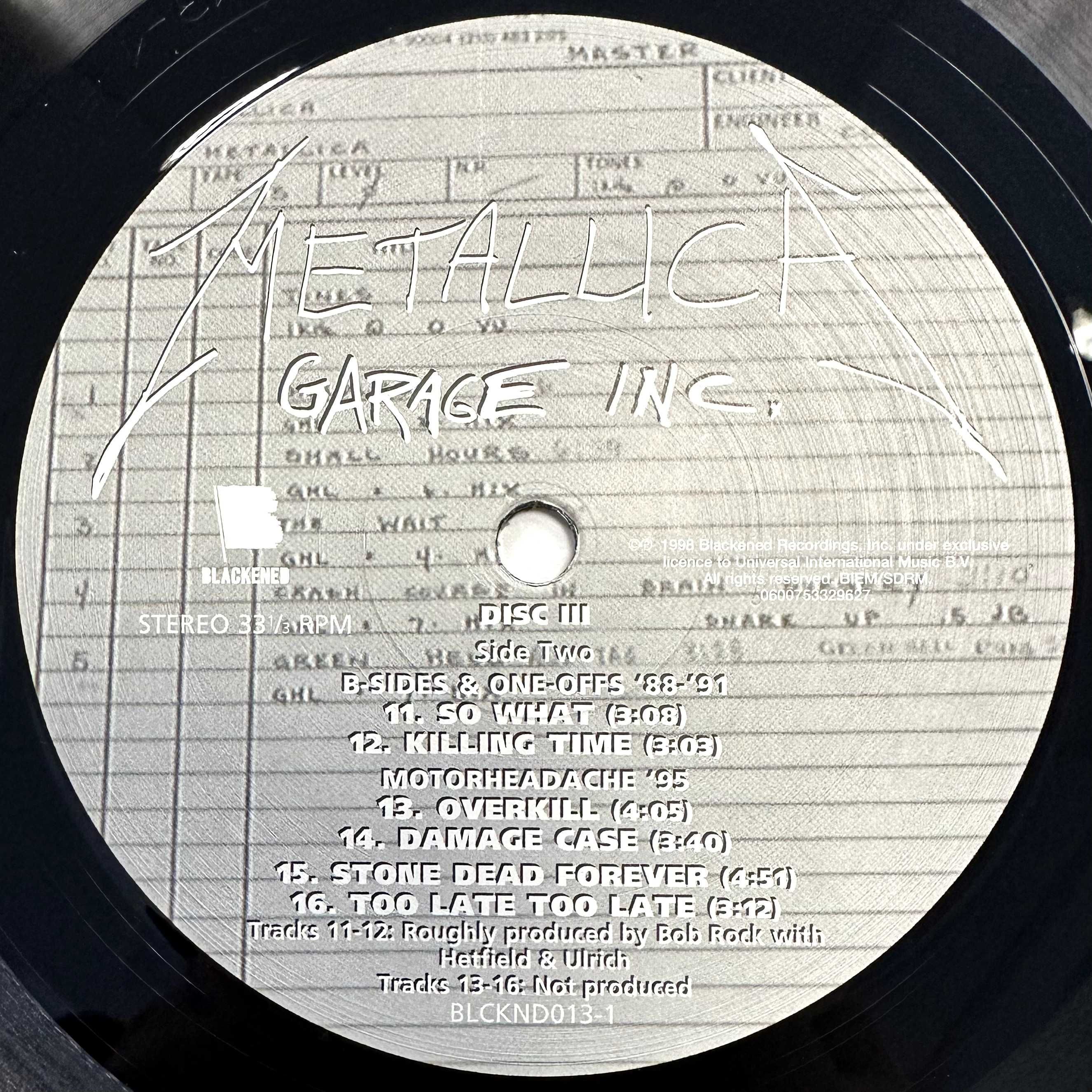 Metallica - Garage Inc. (Vinyl, 1998, Europe)