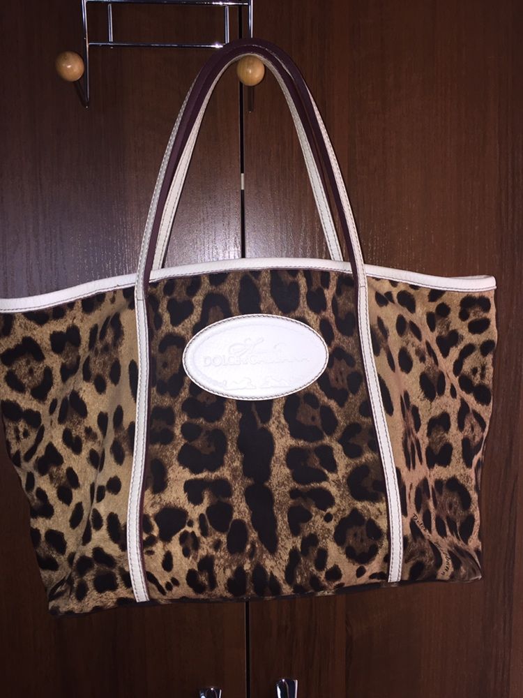 DOLCE & GABBANA сумка шопер леопардова  оригінал