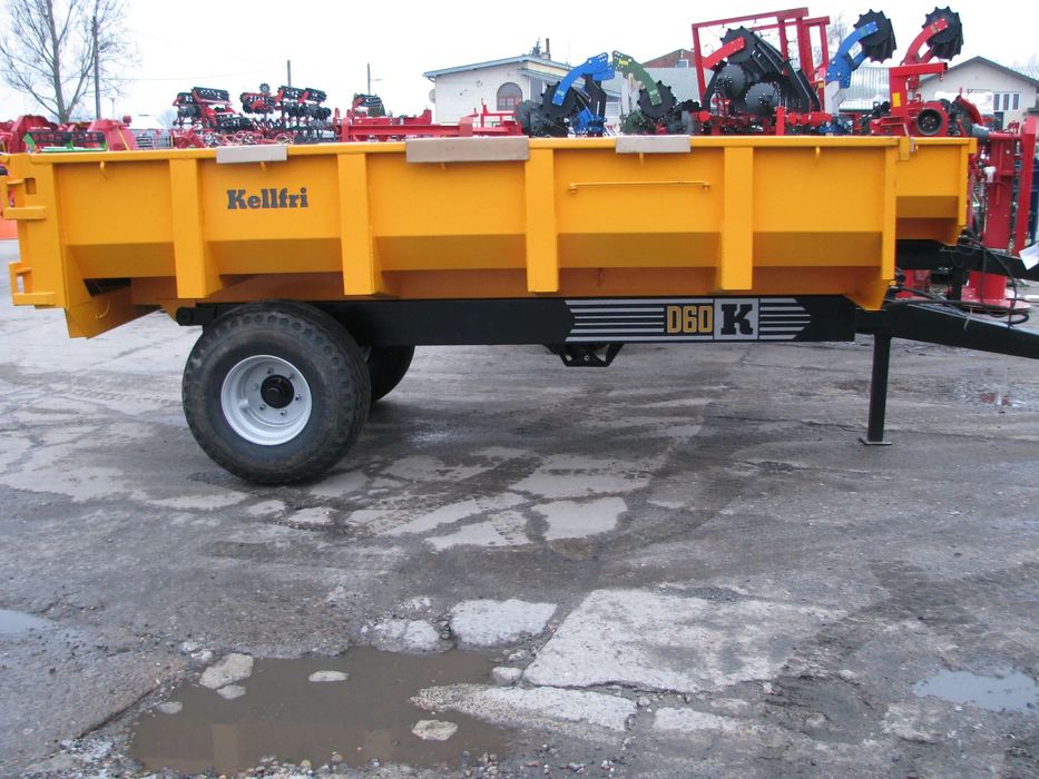 Przyczepa budowlana KELLFRI - 6Ton - 9-Ton skorupowa - wywrot do tyłu  Dostępna w Rad-Masz Opoczno