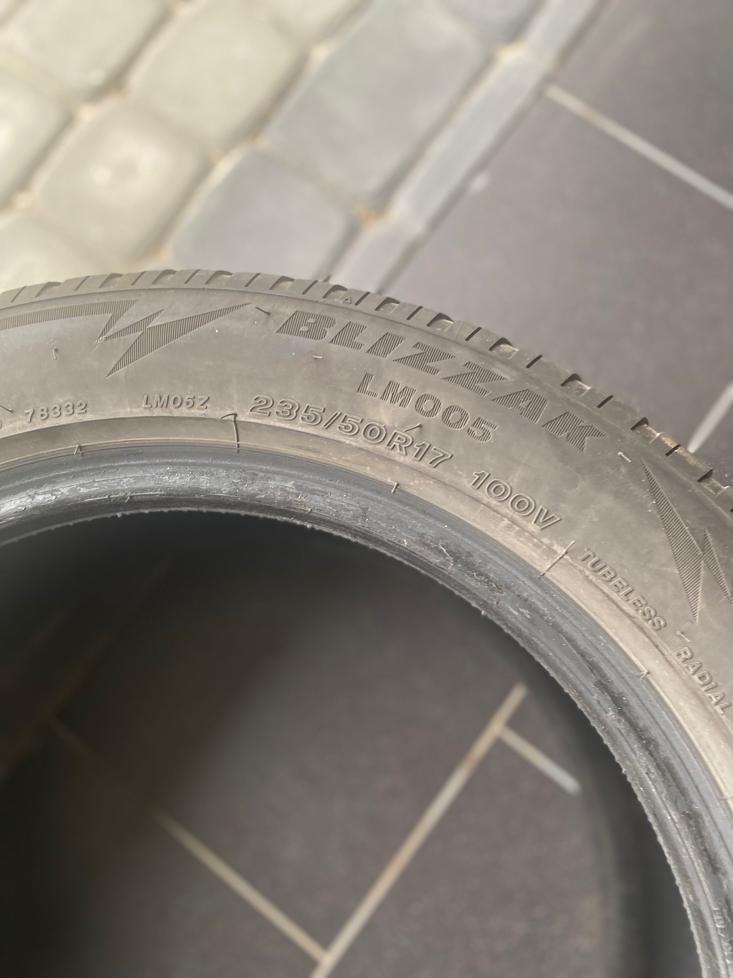 4x opony zimowe BRIDGESTONE BLIZZAK LM005 235/50R17 11.2021 dwie zimy