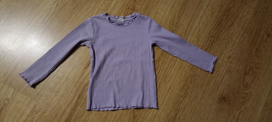 Reserved spodnie krata, sweterek, bluzka r. 104