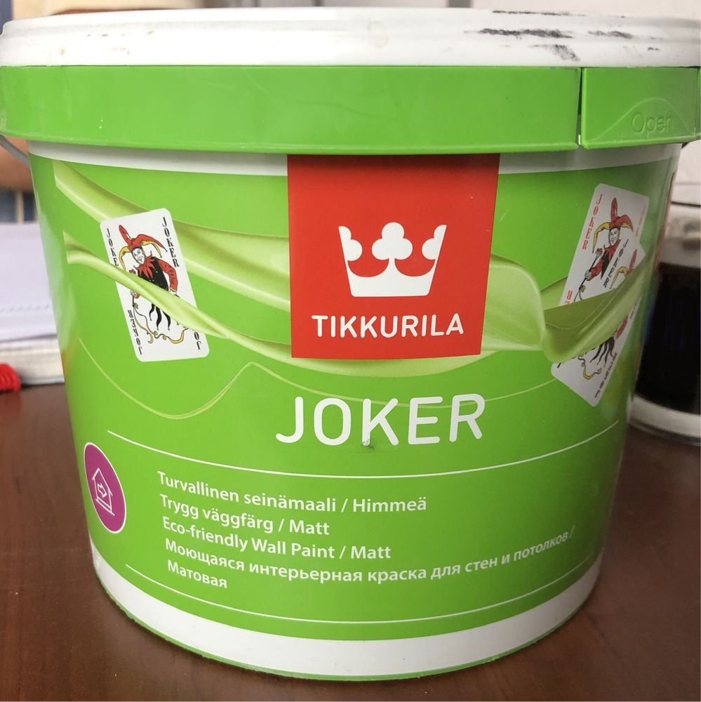 Фарба Tikkurila Joker 2,7 л. Колір - чорний (4223D по Kraft Paints)
