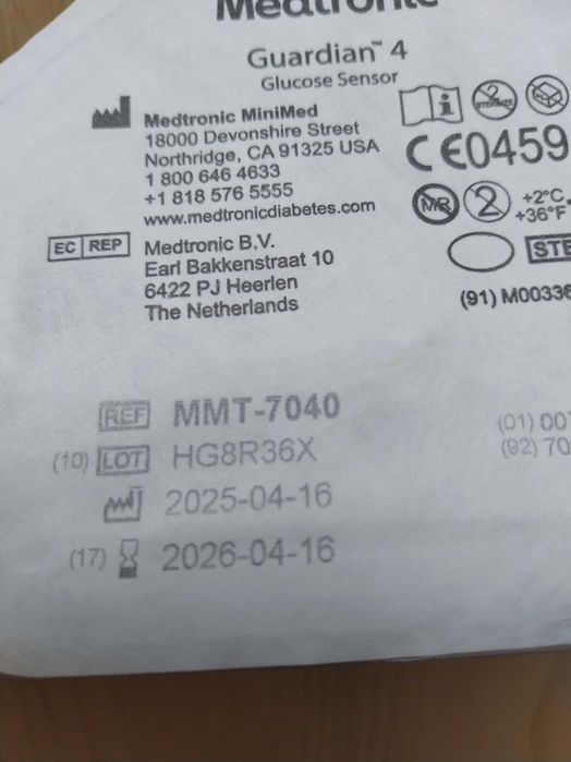2 x Sensor Guardian 4 Medtronic + plasty