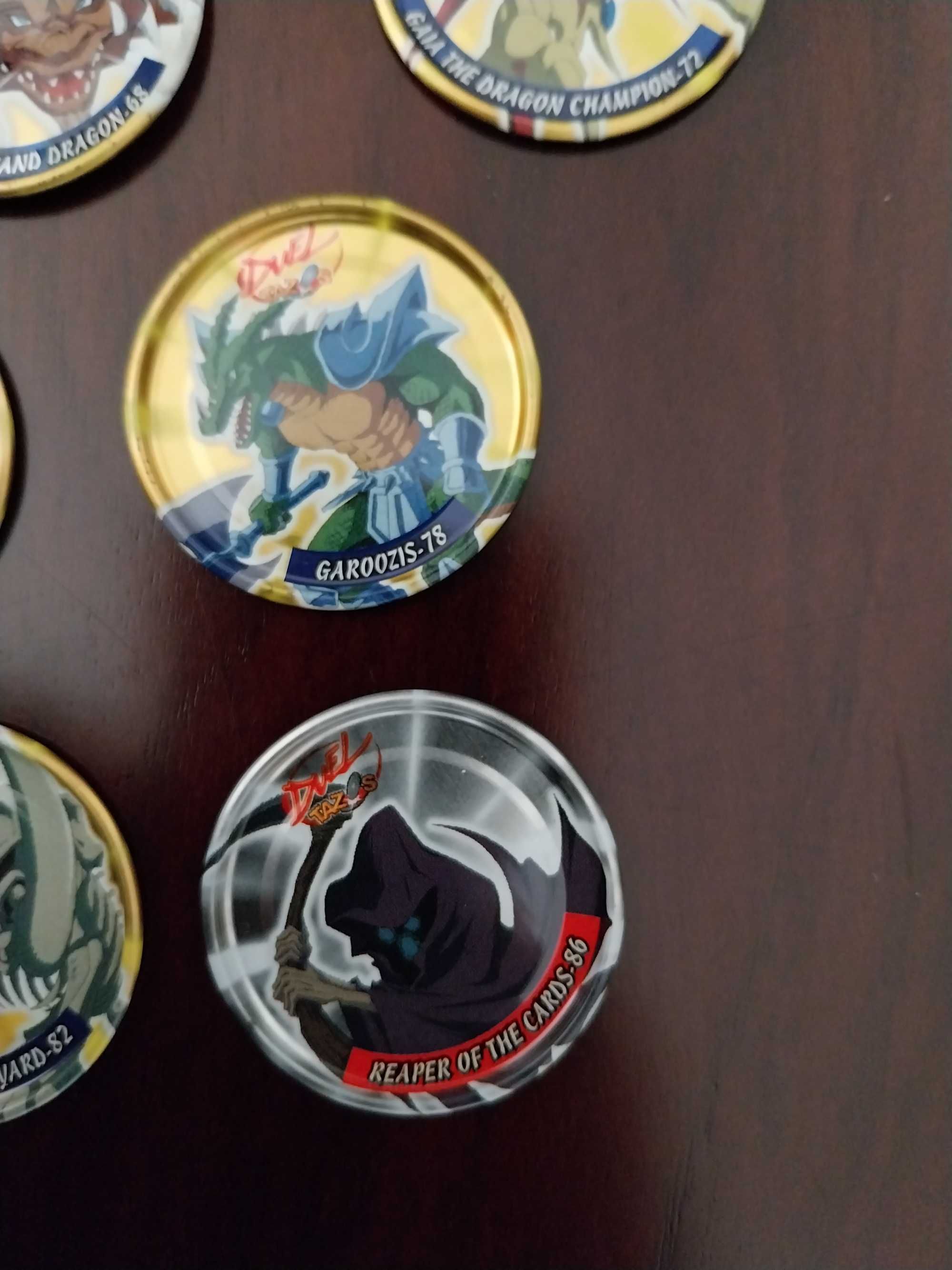 Conjunto de 7 Duel Tazos Yu Gi Oh