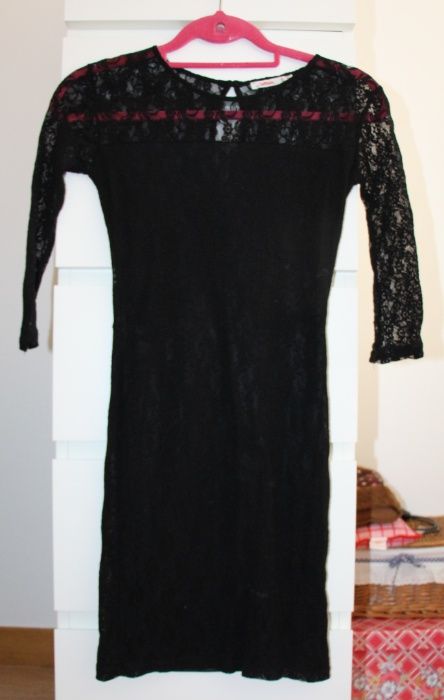 Vestido de renda preto