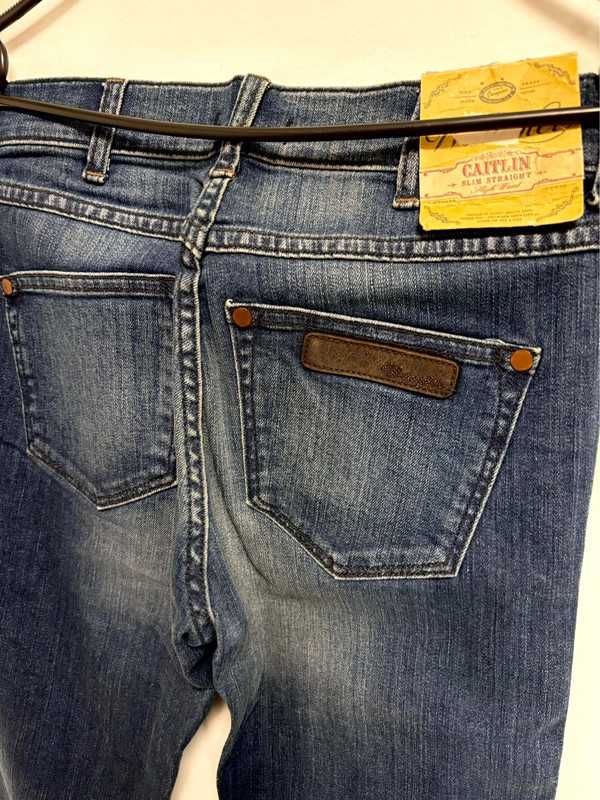 Wrangler Caitlyn W26 L32 Damskie Jeansy Granatowe Slim Fit 98% Bawełna