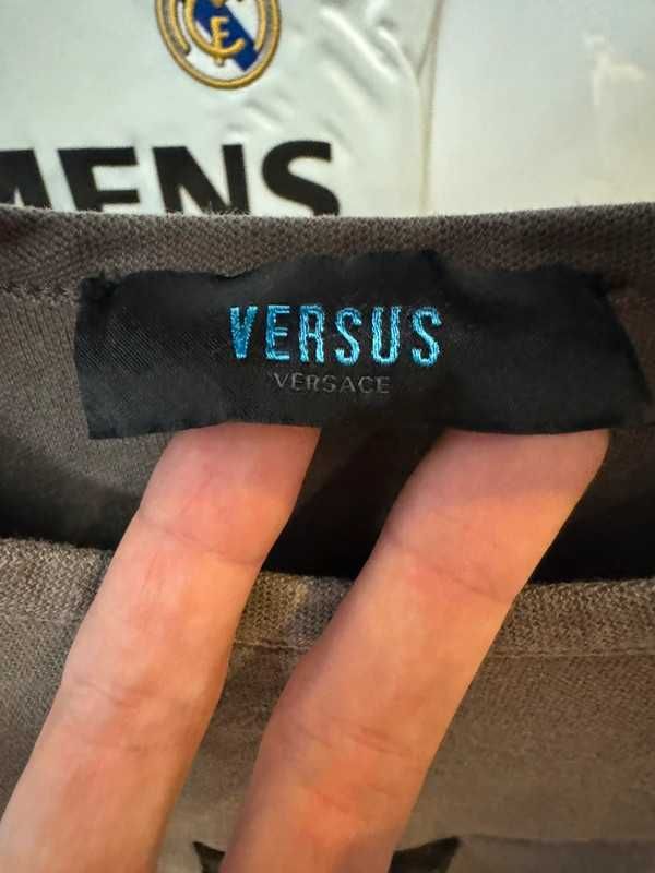 Koszulka Versus Versace Box Logo Spellout Brown Tee XXL