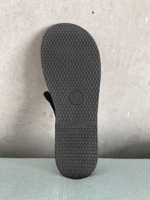 Nowe sandałki czarne korkowe, sandały rzymskie, wiązane