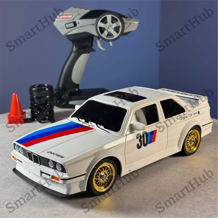 Машинка для дрифта BMW Е30 на радиоуправлении Белая. Дрифт машинка БМВ