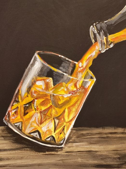 Obraz ręcznie malowany na płótnie 24cm/30cm