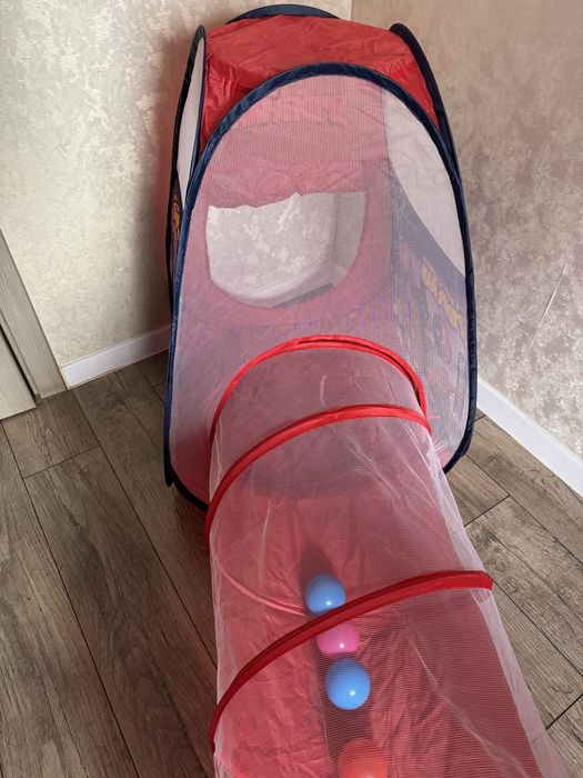 Детская игровая палатка манеж с тоннелем человек-паук ігровий намет