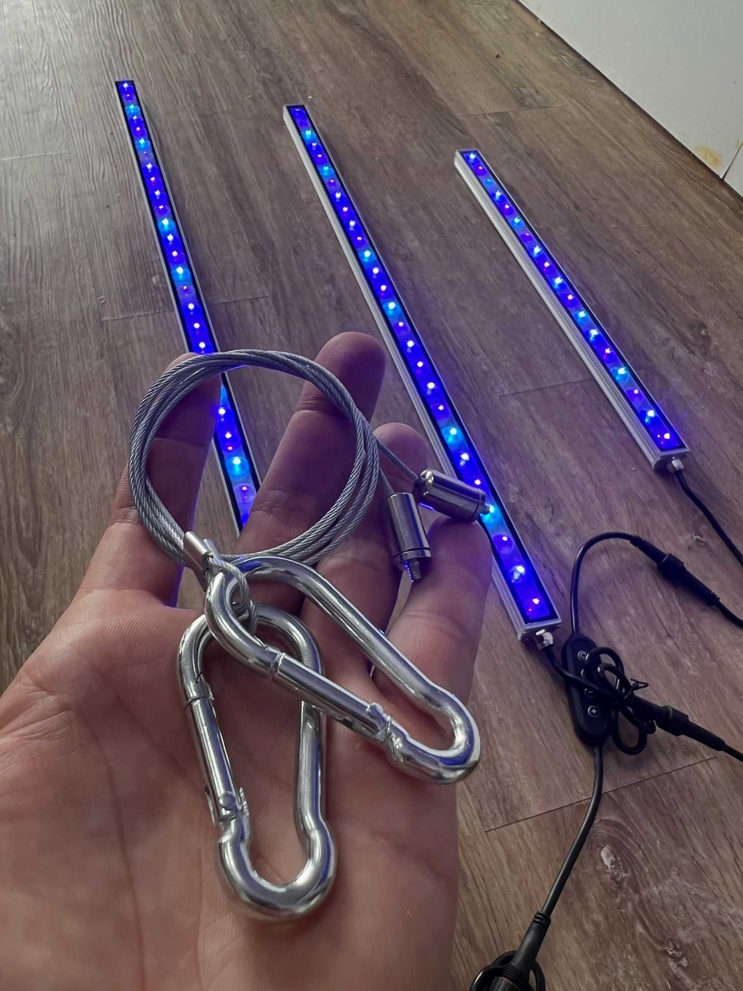 Led Bar do Akwarium Morskiego Belka UV Blue + Ściemniacz i Timer 115cm