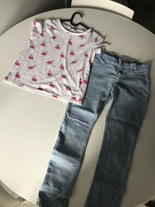 Bluza koszulka i spodnie r 146