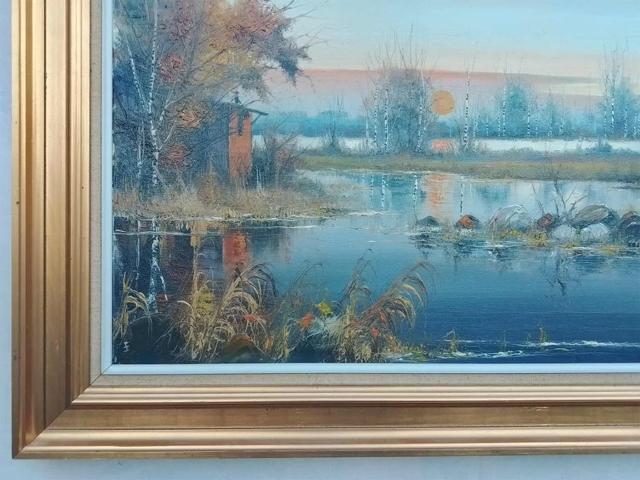 Stary obraz na płótnie HARRY BONDE PETERSEN (1918- 1999).