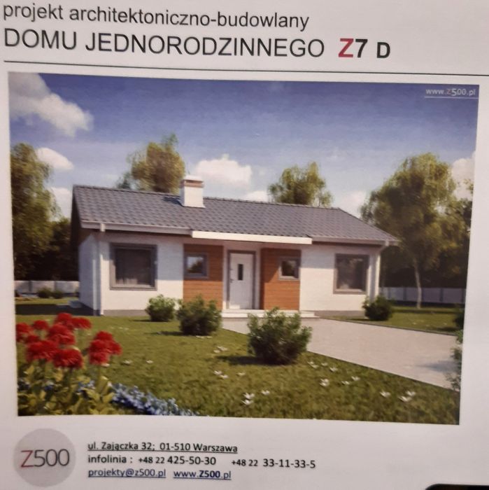 Projekt domu parterowego Z7 D NOWY!