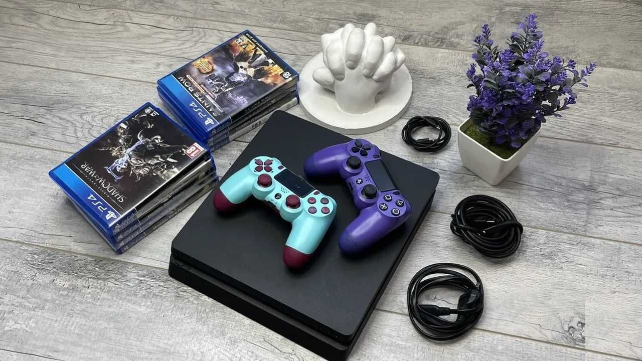 Sony PS4 Slim/1tb + 2 dualshok + 3 Гри