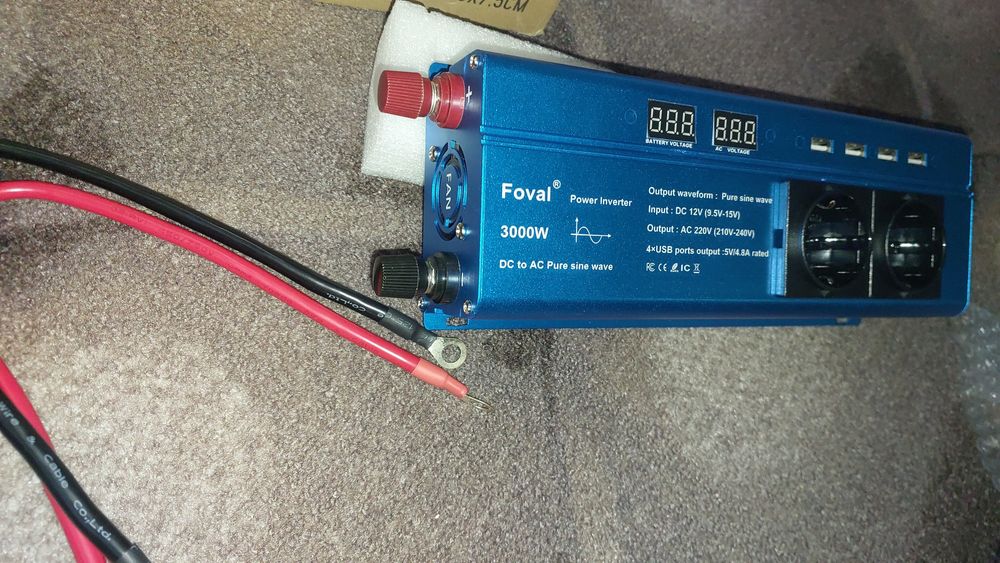 Інвертор 12-220 Foval 3000 Вт чиста синусоїда