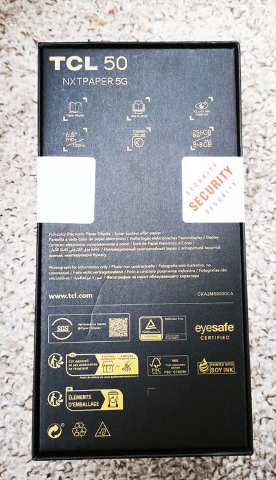 TCL 50 Nxtpaper 5G, Dual, 256GB 8GB Ram, Czytnik Ebook, Szary - Nowy -