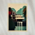 Plakat jak obraz 50x70cm | na płótnie, bez ramy | Modern Fallingwater