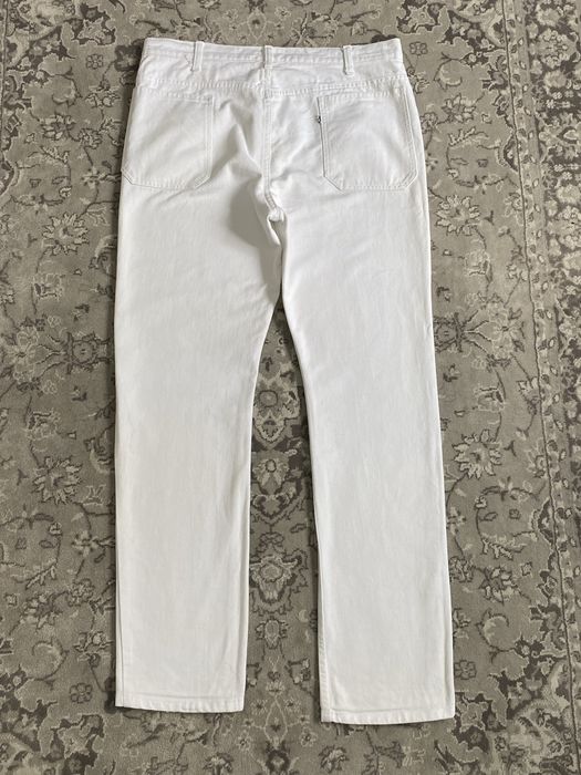 70s BIG E Levis Białe Jeansy Spodnie Levis z lat 70