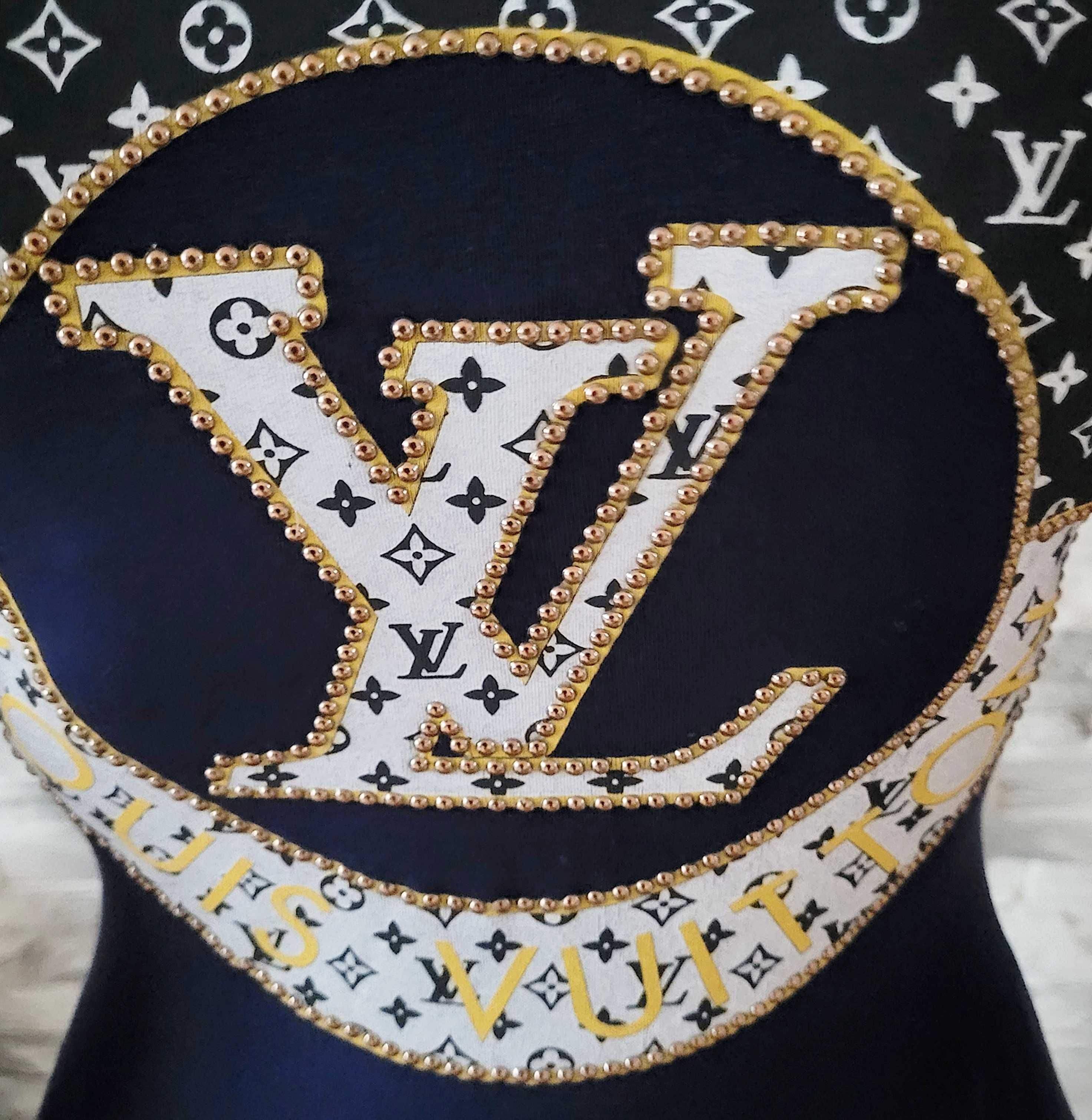 Koszulka damska LV Louis Vuitton granatowa