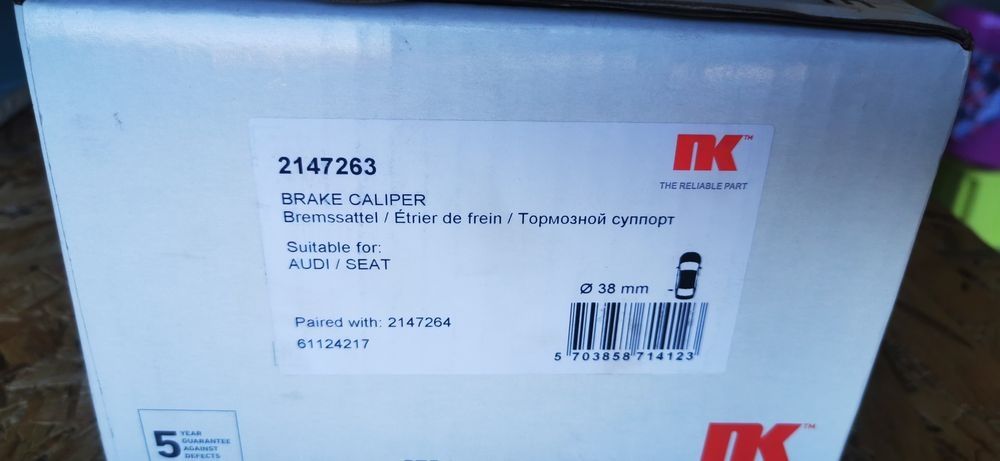 Komplet zacisków hamulcowych