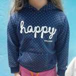 Camisola sweatshirt azul às bolinhas brancas tamanho 7/8 anos brooking