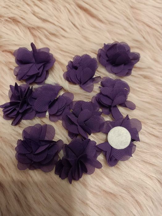 kwiatki aplikacje liliowe 10 szt. 30 mm