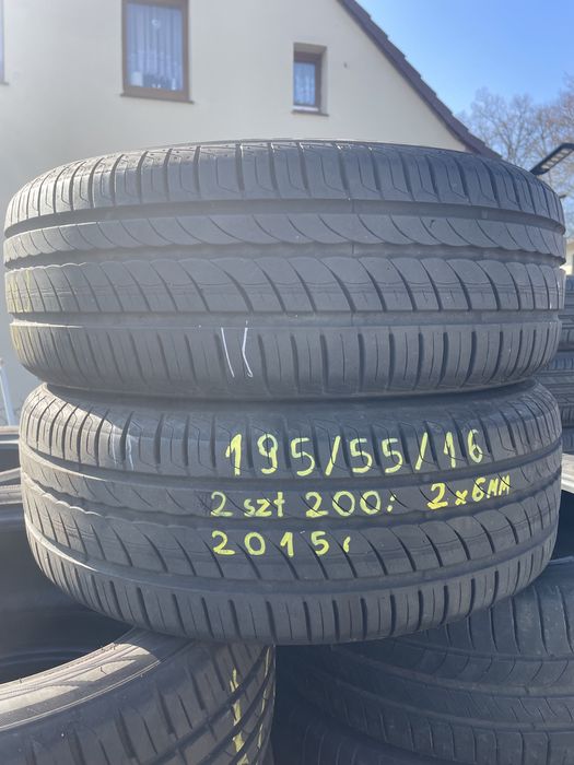 2 Ładne oponki Pirelli Cinturato P1 195/55/16 Letnie 2x6mm Wyprzedaż!!