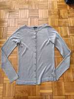 Mohito S/36 sweter damski rozpinany srebrny