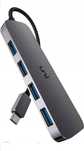 Uni USB C Hub 1 do 4 USB 3.0 Srebrny Aluminium