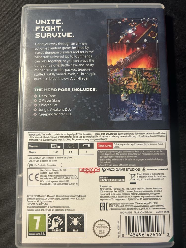 Minecraft dungeons hero edition