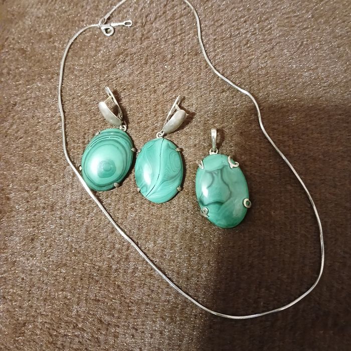 Комплект малахіт.