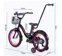 Rower rowerek Tomabike 16 cali jak nowy czarny prowadnik