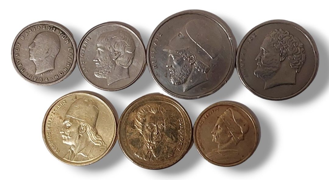 Набір старих монет Греції