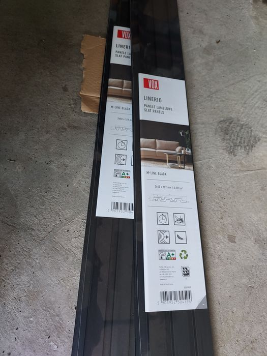 Lamele Linerio czarny mat 2650x122
